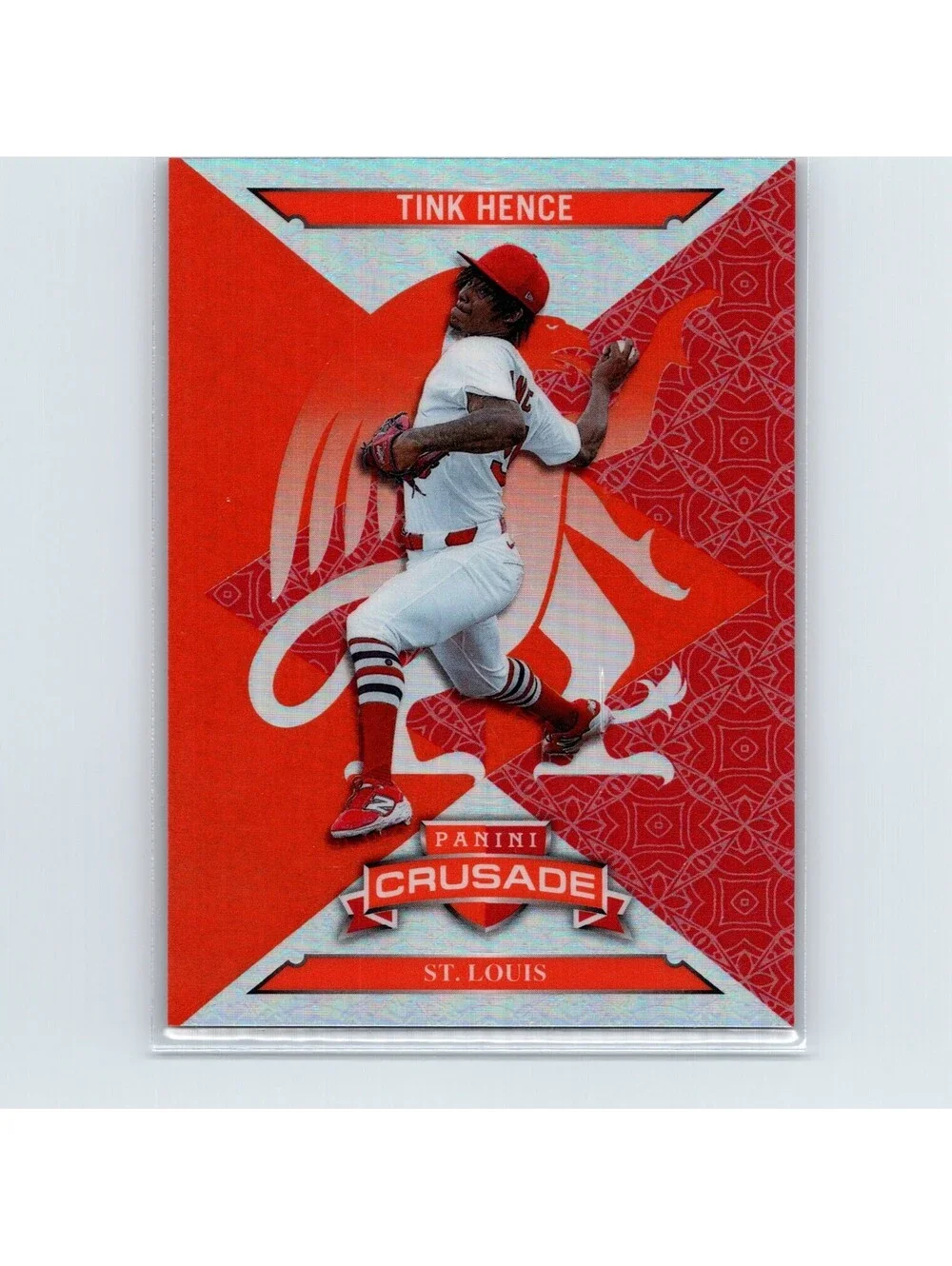 2025 Panini Crusade Tink Hence #13 Crusade Orange #/49 St. Louis Cardinals